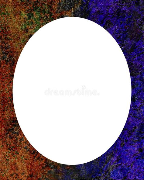 Portrait Circle Frame Background With Decorated Borders Stock Image