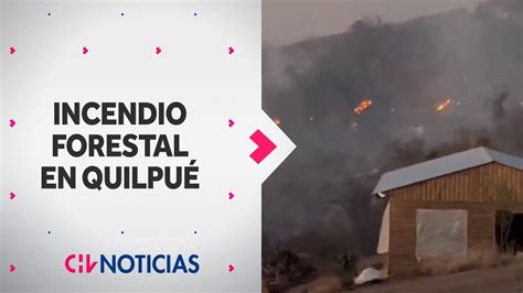 INCENDIO FORESTAL mantiene con alerta roja en Quilpué Reportan varias