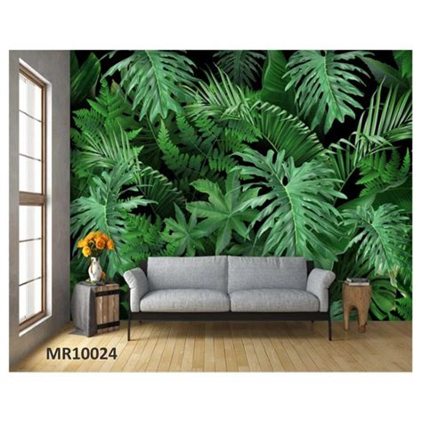 Jual Photowall Mural Dinding D Wallpaper Mural Motif Pemandangan Daun