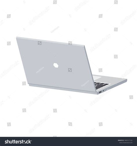 Laptop Back Vector Illustration That Easy Stock Vector Royalty Free