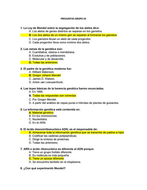 10 Septiembre 2018 Preguntas Y Respuestas PREGUNTAS GRUPO 1 1 La