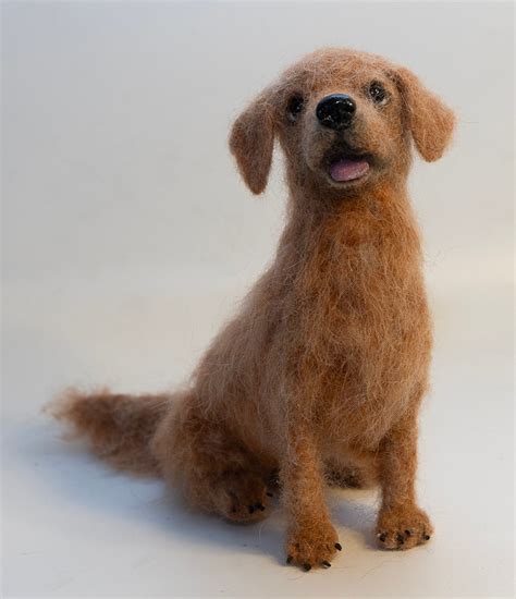 Needle Felted Golden Retriever Etsy