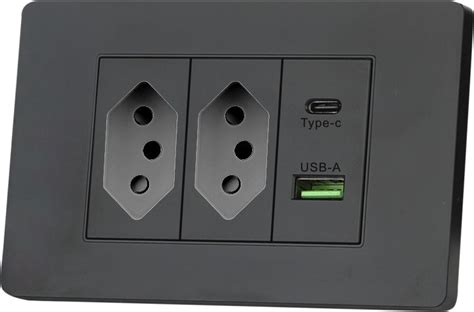 USB Wall Brazil Standard Socket Electrical Outlet with USB Ports and ...