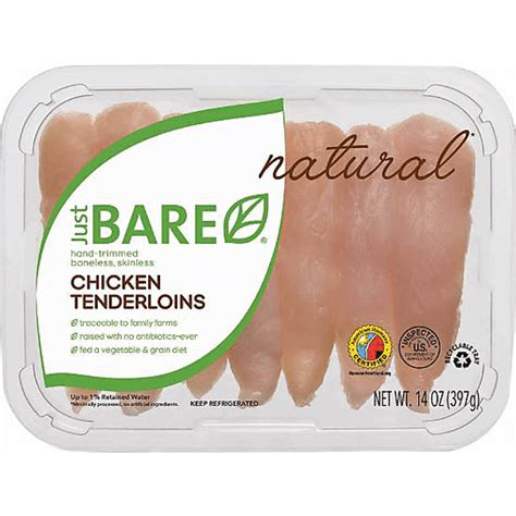 Just Bare Chicken Tenderloins Hand Trimmed Boneless Skinless