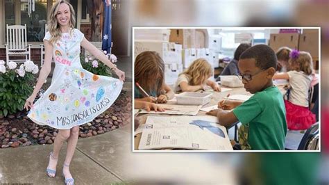 Teacher wears dress decorated by her second-grade students, netizens ...