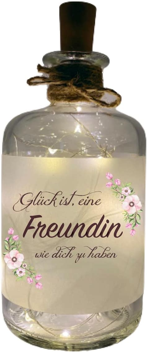 WB Wohn Trends LED Flasche Mit Motiv Freunde Sind Wie Sterne Grau