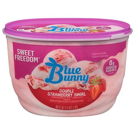 Blue Bunny Frozen Dairy Dessert Double Strawberry Swirl Fl Oz Ice