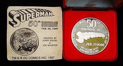 Comicsvalue Superman 50th Birthday 2 Oz 999 Fine Silver