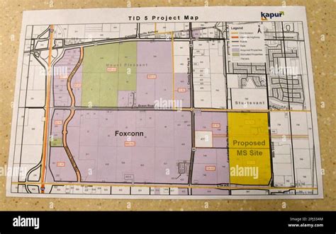 Mount Pleasant Wisconsin Usa 30th Mar 2023 A Site Map Is Shown At