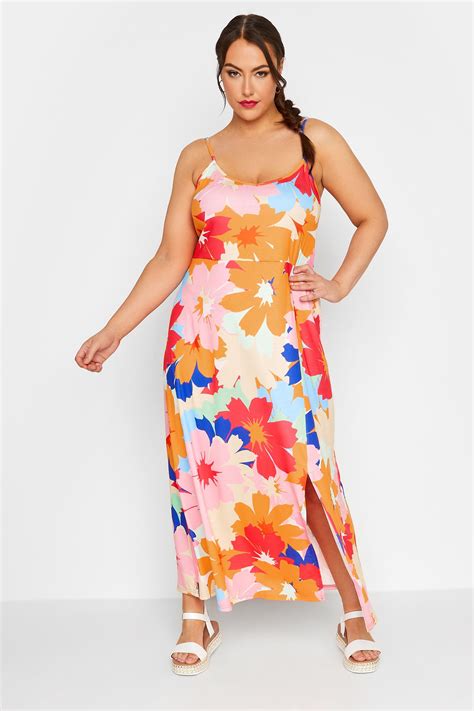 Limited Collection Plus Size Pink Floral Print Cami Maxi Dress Yours Clothing