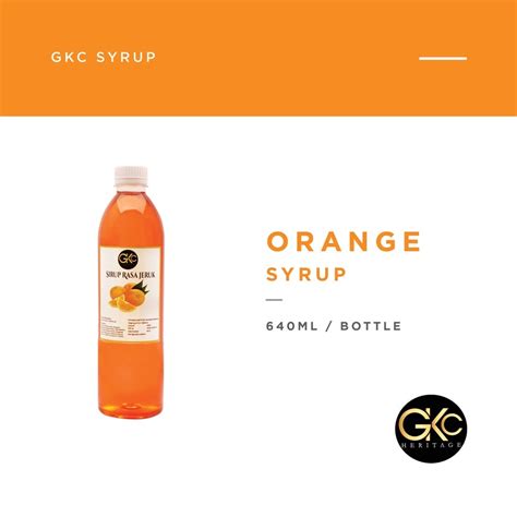 Jual STOCK MASIH BANYAK Sirup Jeruk Orange Syrup Minuman GKC Heritage