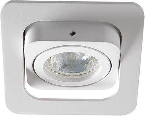 LED GU10 Inbouwspot Wit Vierkant Enkelvoudig Voor 1 LED GU10 Spot