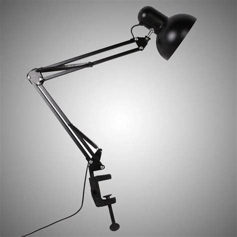 LED Flexible Adjustable Swing Arm Clamp Table Lamp Reading Lighting