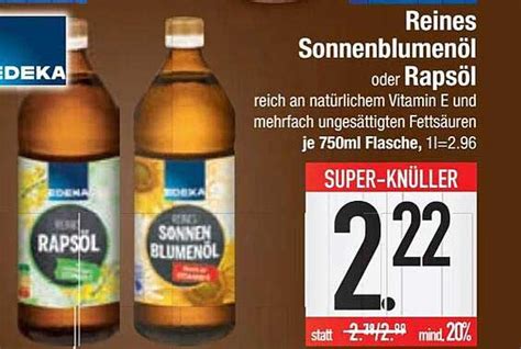 Reines Sonnenblumen L Oder Raps L Angebot Bei E Center Prospekte De