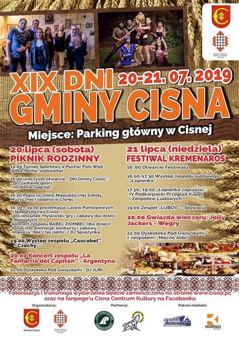 Dni Gminy Cisna Program Rzeszowskieinfo Pl