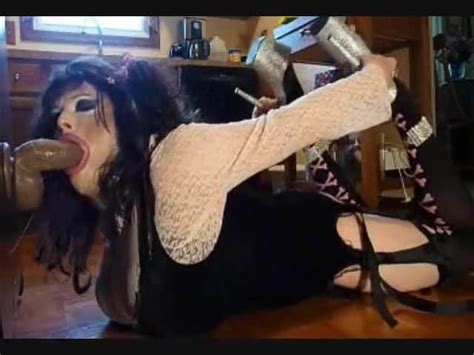 Bimbo Crossdresser Gags On Black Dildo Gay Man Porn Xhamster
