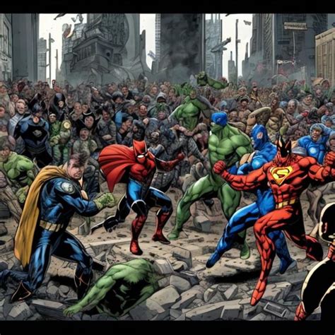 New Superheroes And Villains Fighting Each Other In