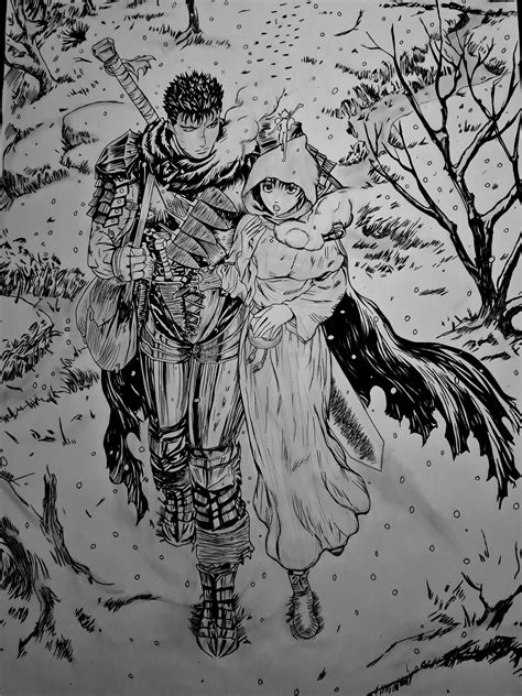 Berserk Guts And Casca By Stephane Piovan Draw On Deviantart