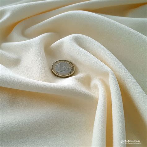 Feine stretch Krepp Elfenbeinweiß - Toptex | Kreppstoffe kaufen