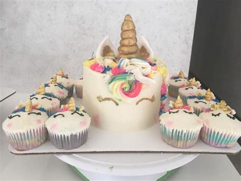 Unicorn Cake And Cupcakes