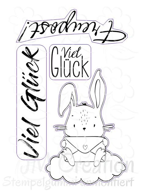 Hase Mit Brief Jm Creation De Der Onlineshop F R Stempel Und