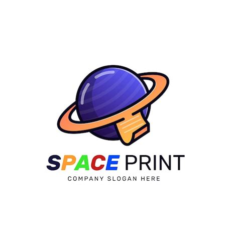 Logo Vectoriel Sur Le Thème De Lespace Pour Votre Impression Numérique