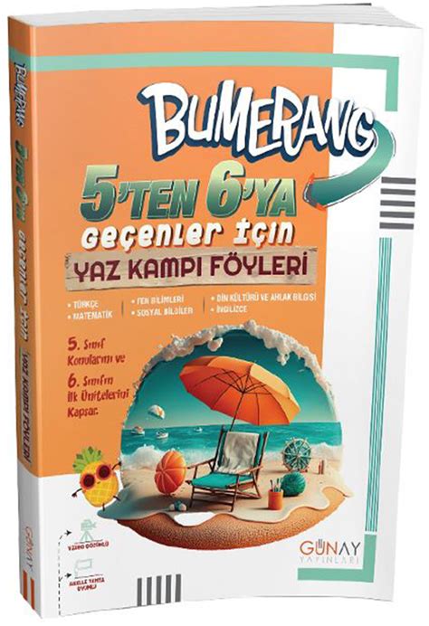 5TEN 6YA BUMERANG YAZ KAMPI FÖYLERİ Günay Yayıncılık