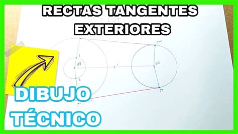 TANGENCIAS Rectas Tangentes EXTERIORES A Dos Circunferencias