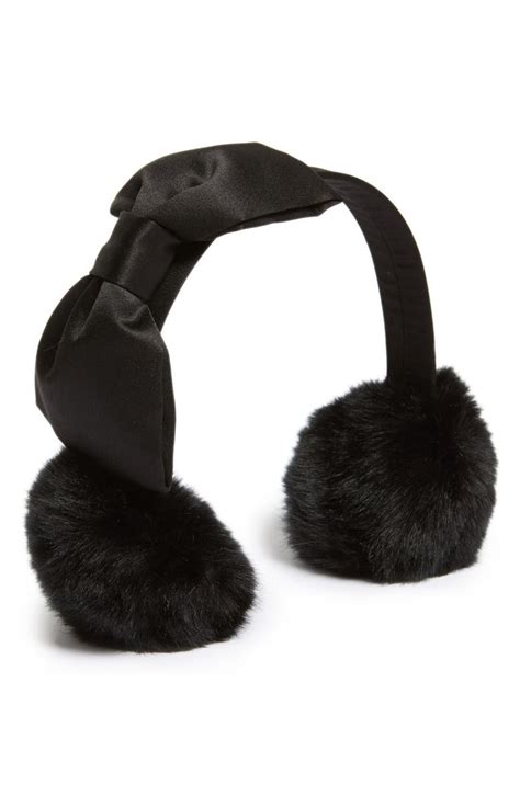 Kate Spade New York Bow Embellished Faux Fur Earmuffs Girls Nordstrom