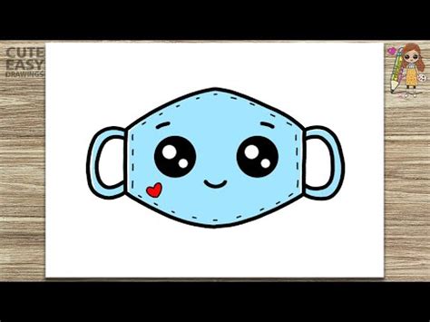 How to Draw a Cute Face Mask, Easy Drawing - YouTube