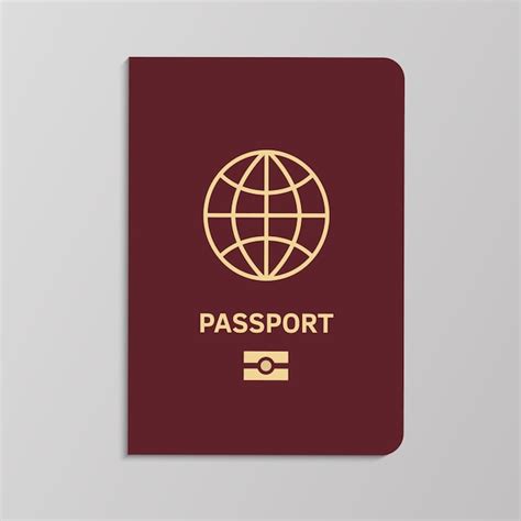 Premium Vector International Biometric Passport Cover Template Id