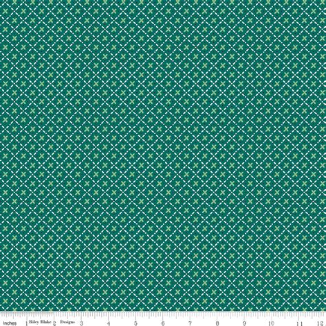 Bee Plaids Jade Barn Dance Yardage By Lori Holt For Riley Blake Design Loulou S Fabric Shop