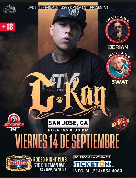 C Kan San Jose Tickets Boletos Rodeo Night Club