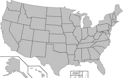 US States Major Cities Map