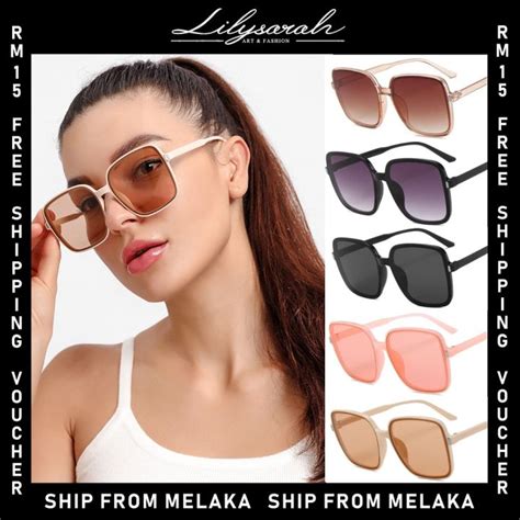 Lilysarah Fashionspek Viral Big Square Korean Style Sunglasses Spek