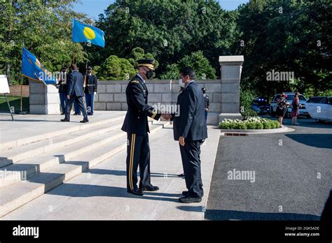 President Surangel Whipps President Of Palau Arrives At Arlington