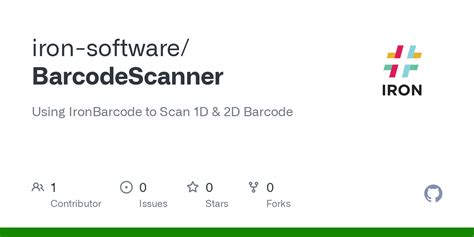 GitHub Iron Software BarcodeScanner Using IronBarcode To Scan 1D