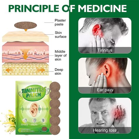 Tinnitus Relief Patches Natural Herbal Formula For Ringing Ears Earaches Improved Hearing