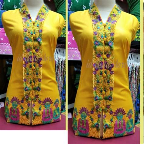 Jual Atasan Kebaya Encim Motif Ondel Kebaya Adat Kebaya Tradisional