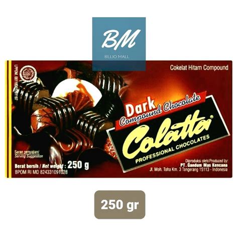 Jual Colatta Dark Chocolate Compound 250 Gr Coklat Batang Colatta