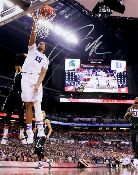 Jahlil Okafor Autographed Duke Final Four Slam Dunk 16x20 Photo