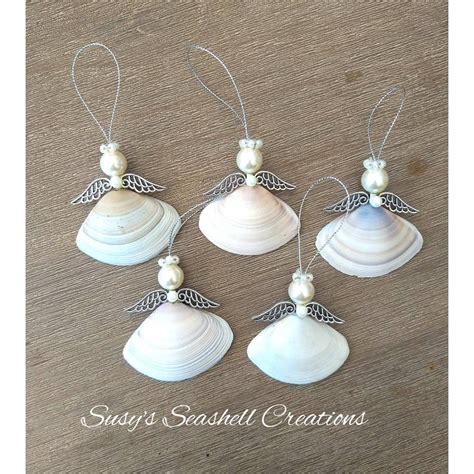 Seashell Angel Seashell Christmas Ornament Beach Ornament Etsy