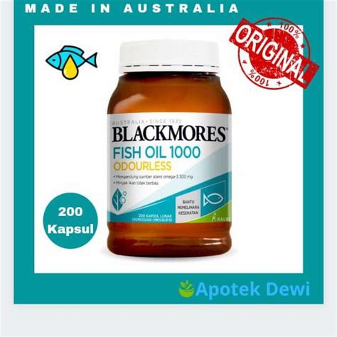 Jual Blackmores Fish Oil Odourless Isi Kapsul Shopee Indonesia