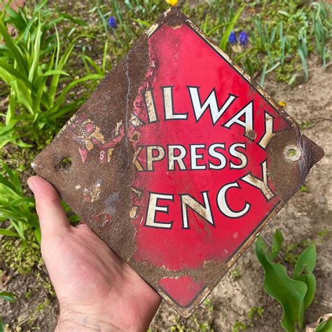 Railroad Porcelain Signs Etsy