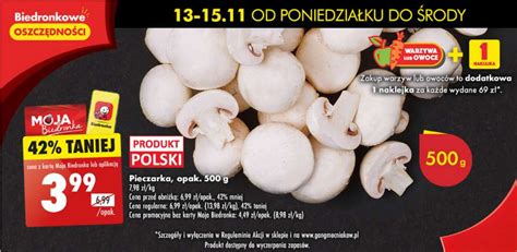 Pieczarki G Opak Z Kg Biedronka Pepper Pl