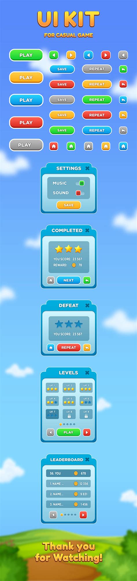 Casual Game Ui Kit On Behance