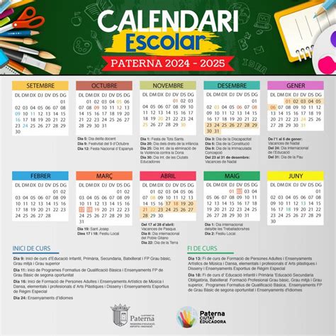 Calendario Escolar Ceip Torre De Paterna