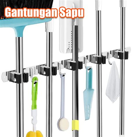 Jual Wall Hook Gantungan Sapu Alat Pel Dengan Hook Kait Penjepit