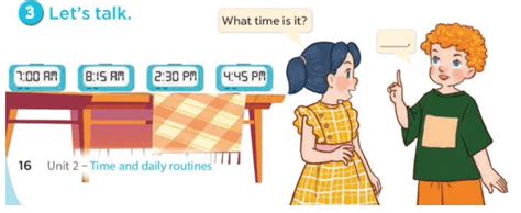 Tiếng Anh lớp 4 Unit 2 Time and daily routines Global Success