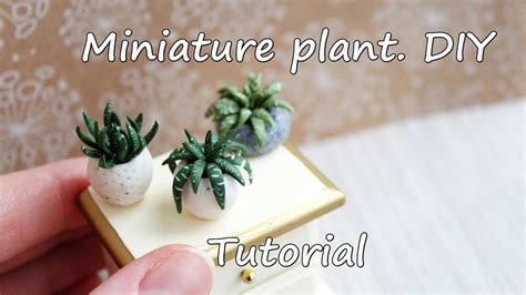 Miniature Plant Tutorial DIY Polymer clay Миниатюрное растение из